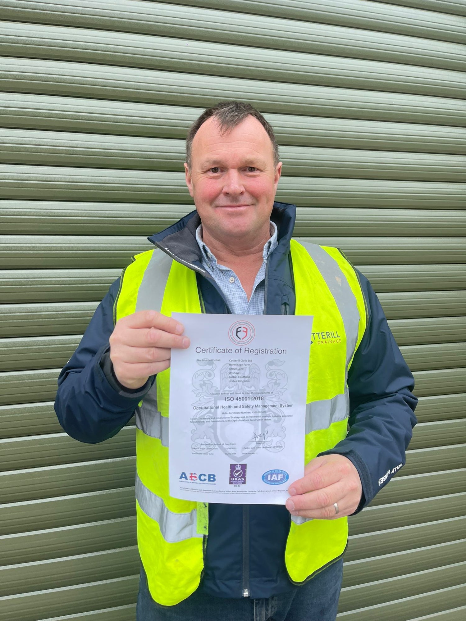 A Proud Moment - Achieving ISO 45001 – Cotterill Civils