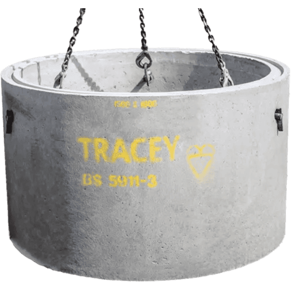 1200mm x 500mm Deep Concrete Manhole Ring with Double Steps - Tracey Concrete