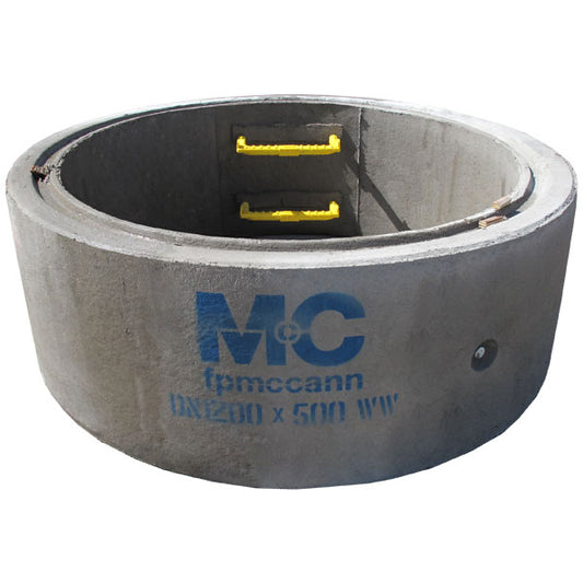 1200mm wide wall concrete ring with double step irons, designed for durable access and support in manhole and drainage systems