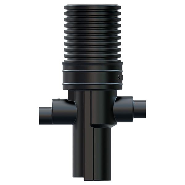 The 300 Series SILTBLOK has a 300mm diameter chamber as well as 110mm or 160mm EN 1401 main channel socket connections.