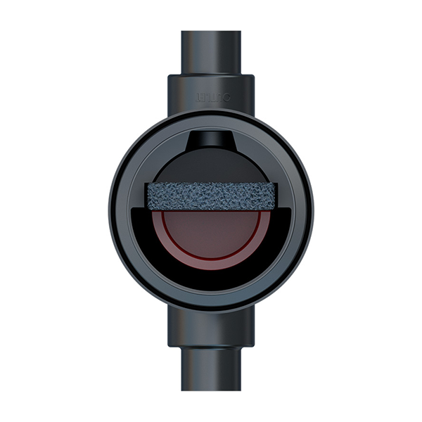 The 300 Series SILTBLOK has a 300mm diameter chamber as well as 110mm or 160mm EN 1401 main channel socket connections.