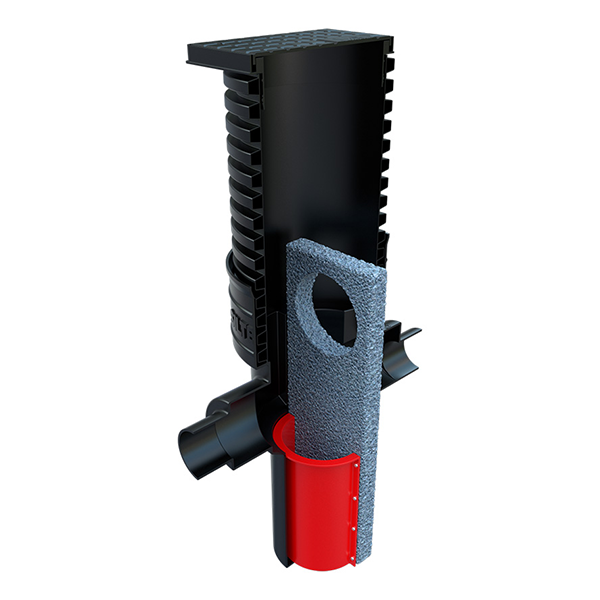 The 300 Series SILTBLOK has a 300mm diameter chamber as well as 110mm or 160mm EN 1401 main channel socket connections.