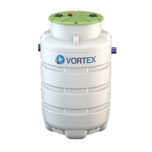 Vortex sewage treatment plant, suitable for use of us to 4 people. It is rotationally moulded, and includes an alarm on the lid to signal air blower failure. This treatment plant is ideal for areas with a high water table.

The Vortex range of sewage treatment plants by WTE offer an exceptional solution for sewage treatment, by using an Activated Sludge Process (ASP).