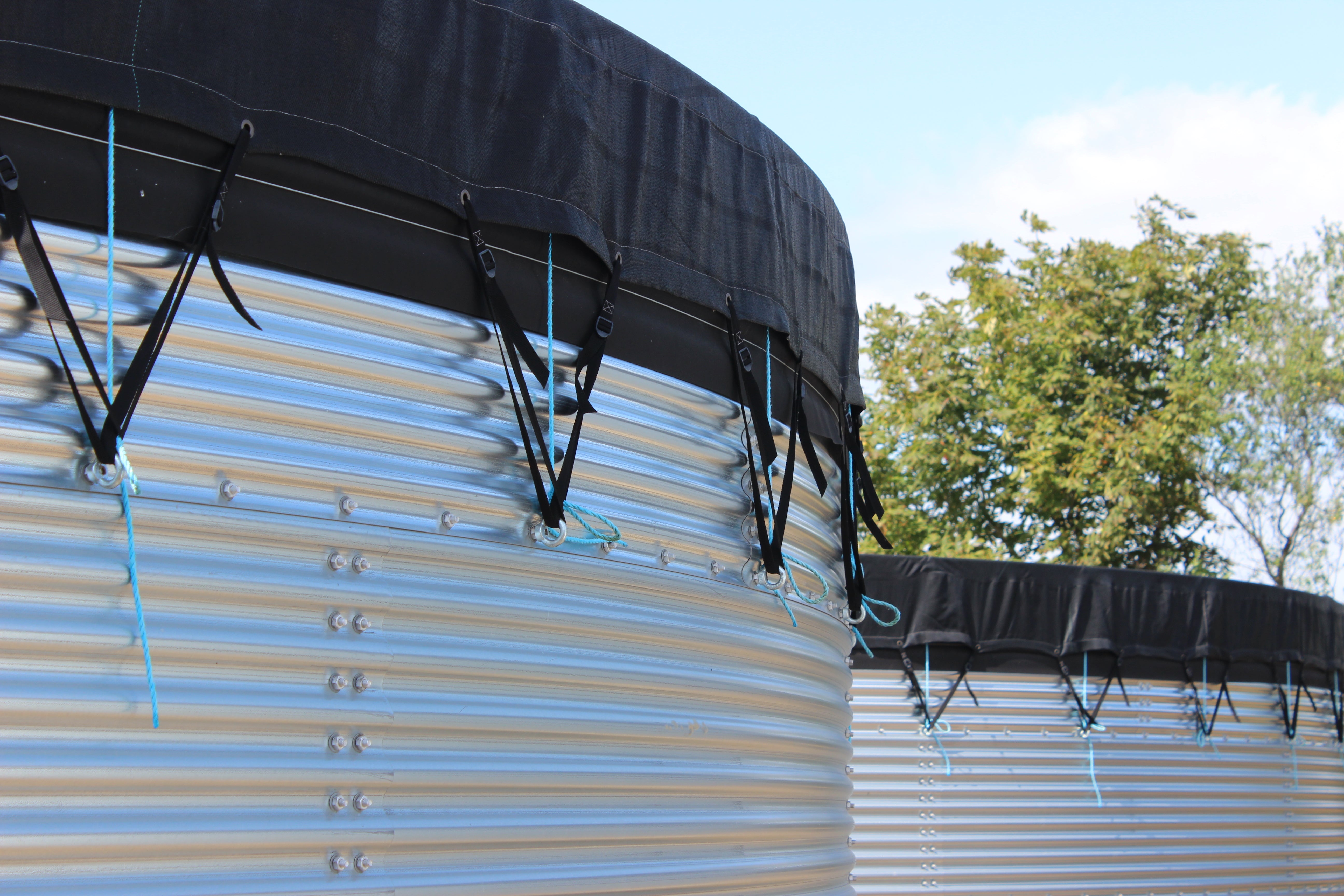 128,000 litre Galvanised Steel Water Tank – Cotterill Civils