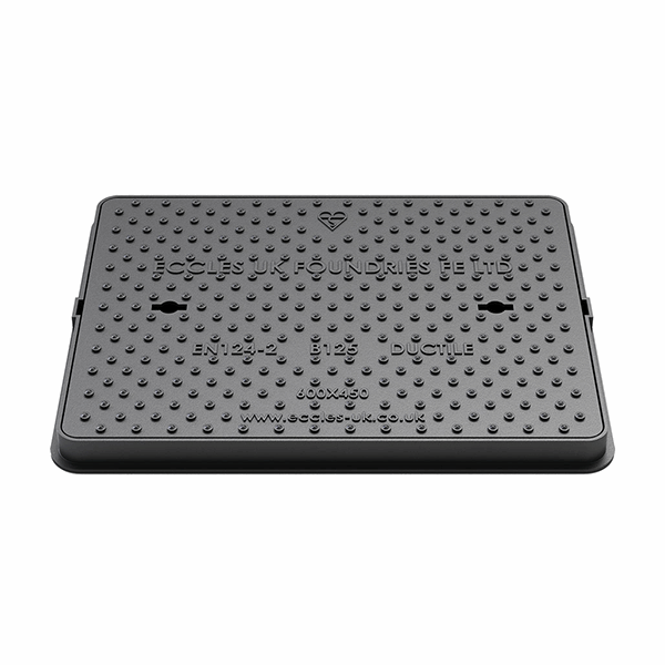 Introducing the EasySeal range of B125 (Group 2) ductile iron manhole covers by Eccles that offer a reliable solution for driveways, car parks and pedestrian areas. Manufactured from durable ductile iron, this medium duty manhole cover is capable of withstanding up to 12.5 tonnes.

Designed for an easy seal when packed with grease, to avoid odour escapes or water access. Also features Smartgrip technology for additional stability.