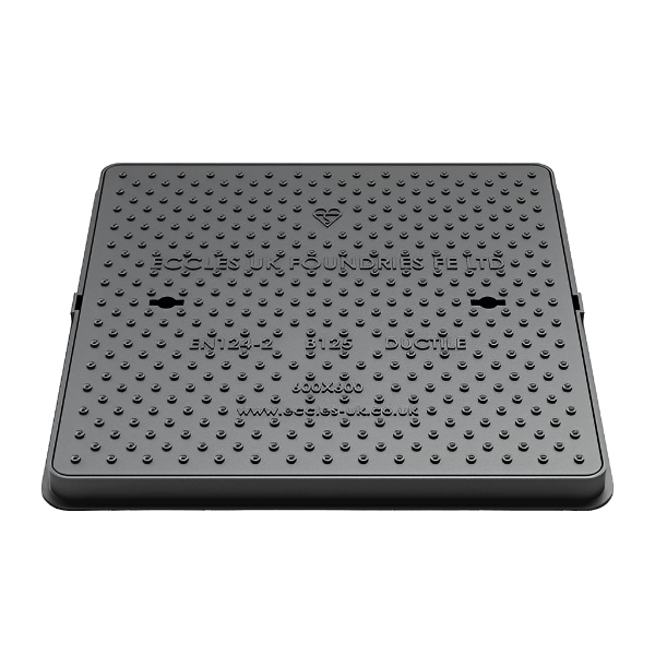 Offering a durable range of B125 ductile iron manhole covers, Eccles provide a reliable solution for driveways, car parks and pedestrian areas with the EasySeal range. Designed for an easy seal when packed with grease, to avoid odour escapes or water access. Also features Smartgrip technology for additional stability.

Manufactured from durable ductile iron, this medium duty manhole cover is capable of withstanding up to 12.5 tonnes.
