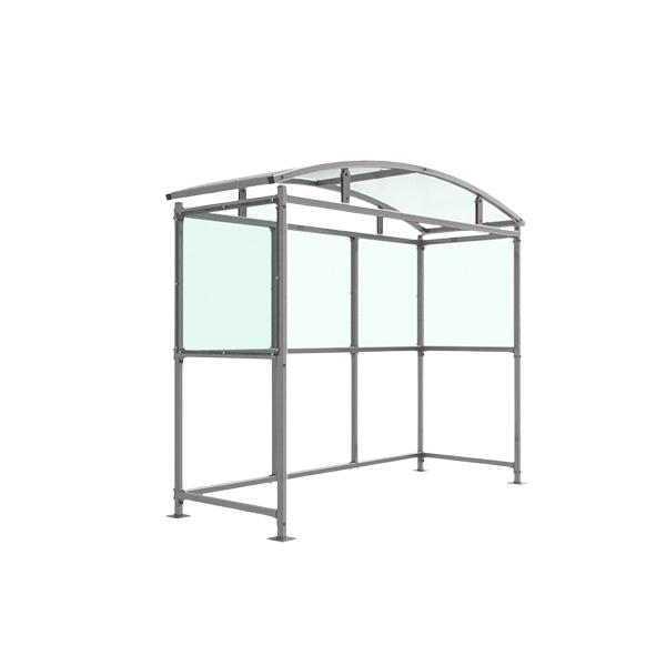 The Inglewood Smoking Shelter is ideal for providing a designated smoking area in a wide number of applications. It is free-standing and open fronted, designed to be assembled on site.

Made from galvanised mild steel, this smoking shelter is complete with a 4mm UV stabilised PETG roof. All with 3m width. Bolt down as standard. Extension bays also available.