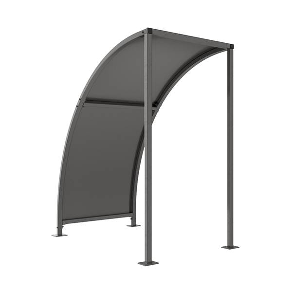 This Leyton Bicycle Shelter with galvanised roof offers a cost-effective solution for cycle storage in a wide number of applications. Constructed from galvanised mild steel, this cycle shelter is available in sizes ranging from 1 metre to 5 metres, with additional extension bays available, also in these sizes. View extension bays here.

Complete with a galvanised sheet curved roof.