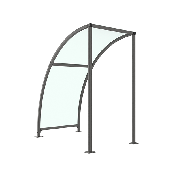 This Leyton Bicycle Shelter offers a highly cost-effective solution for cycle storage in commercial applications. Constructed from galvanised mild steel, this cycle shelter is available in sizes ranging from 1 metre to 5 metres, with additional extension bays available, also in these sizes. View extension bays here.

Complete with a 4mm PETG clear sheet curved roof.