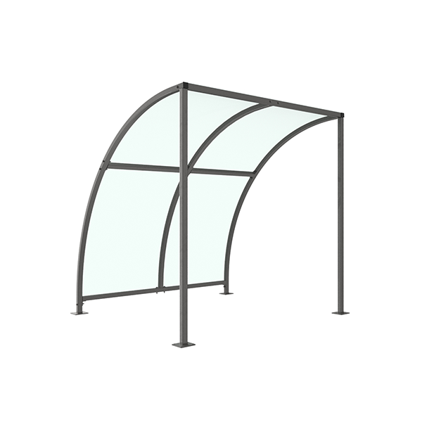 This Leyton Bicycle Shelter offers a highly cost-effective solution for cycle storage in commercial applications. Constructed from galvanised mild steel, this cycle shelter is available in sizes ranging from 1 metre to 5 metres, with additional extension bays available, also in these sizes. View extension bays here.

Complete with a 4mm PETG clear sheet curved roof.