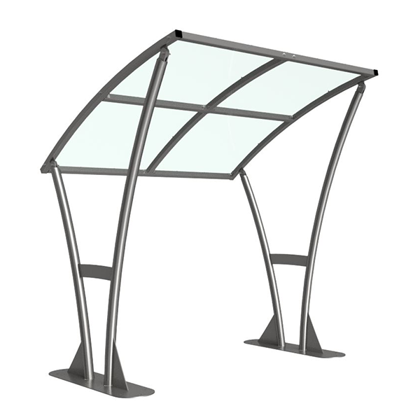 This Newton Bicycle Shelter Extension Bay is supplied complete with PETG roof. It is a free-standing, open sided shelter which is designed to be assembled on-site. Made from galvanised mild steel, this bicycle shelter extension bay is available in sizes 2m - 5m. Designed to extend the Newton bicycle shelter to the desired size.

Complete with a 4mm UV stabilised PETG clear sheet curved roof.