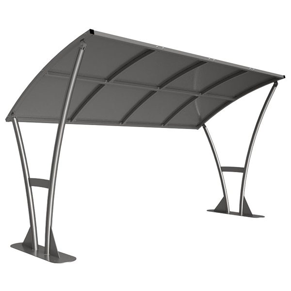 This Newton Bicycle Shelter is supplied complete with galvanised roof. It is a free-standing, open sided shelter, which is designed to be assembled on-site. Made from galvanised mild steel, this bicycle shelter is available in sizes 2m - 5m, with extension bays also available.

Complete with a galvanised sheet curved roof.