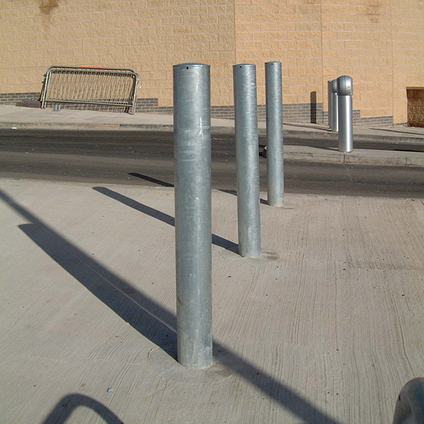 The plain round galvanised bollard is an excellent product for managing car parking spaces and access points. This bolt down bollard is made from galvanised steel which makes it highly durable and weather resistant. Concrete into the ground for ultra-secure installation.

Areas of use include:

Pedestrian walkways
Pavements
Play areas
Parking areas
Traffic calming projects