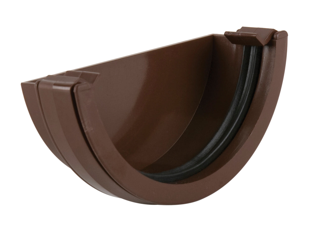 An external stopend component to fit 112mm Roundstyle uPVC gutter.

Available in: Black, Grey, White, Brown, Arctic White and Anthracite Grey.