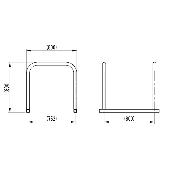 This Sheffield Cycle Toast Rack is the ideal choice for cycle storage in applications where a large number of cycle parking spaces are required.

The benefit of the toast rack rather than individual stands is that installation costs are reduced, as only the four corners need to be bolted down. In addition, the rails are placed in equal intervals, making it an excellent choice for uses with where large quantities are needed.