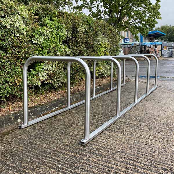 Sheffield Toast Rack stainless steel cycle storage, designed for secure & reliable bike parking in public, residential, & commercial areas.