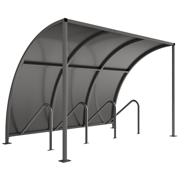 This VS1 Bicycle Shelter Extension Bay is suitable for bicycle storage in many applications. It is designed to accompany the VS1 Bicycle Shelter to extend the overall length to the desired amount. It is lightweight, free-standing and side sided, which makes on-site assembly quick and simple. Supplied with a galvanised sheet roof with open ends.