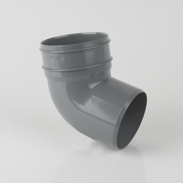 Brett Martin 112½° Bottom Offset Single Solvent Weld Socket uPVC 110mm Downpipe Bend