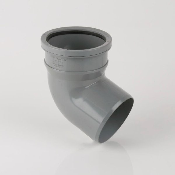 Brett Martin 112½° Single Socket uPVC 110mm Downpipe Bend