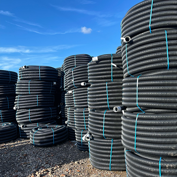 Unperforated Land Drainage Coil: 80mm x 100m